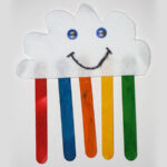 Happy Cloud Craft With Lollipop Sticks