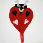 How To Make a Lady Bug Love Heart Valentine's Day Craft
