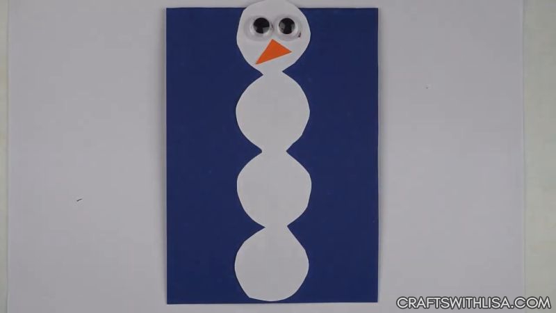 Snowman Card for Baby Boy with Scrabble Letters 0-40