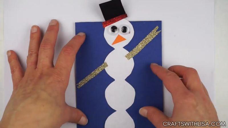 Snowman Card for Baby Boy with Scrabble Letters 1-21