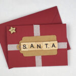 Easy DIY Santa Card With Scrabble Letters!