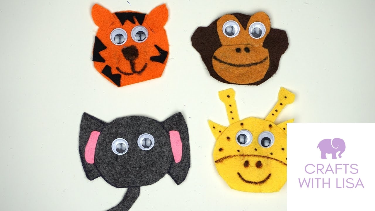 How to Make Wild Animal Finger Puppets For Kids - Crafts With Lisa