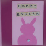 Bunny Card with Scrabble Letters for Kids