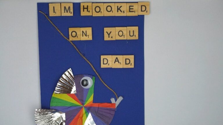 Father's Day Card For Kids With Scrabble Letters - Crafts With Lisa