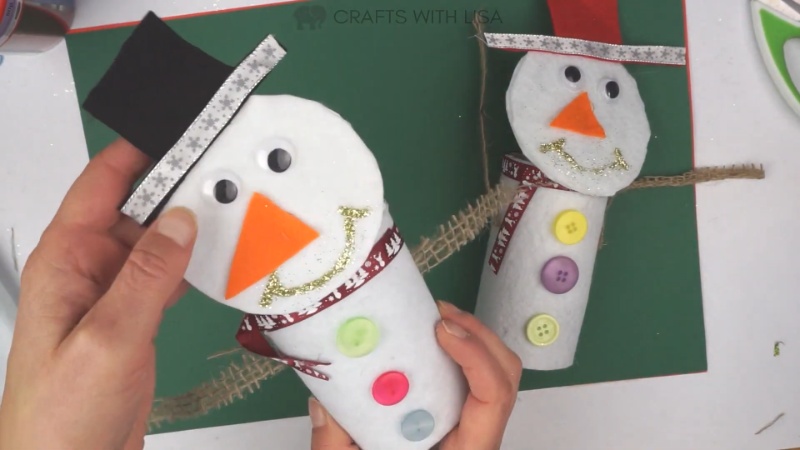ROCmomma: Toilet-Paper Tube Snowman Craft