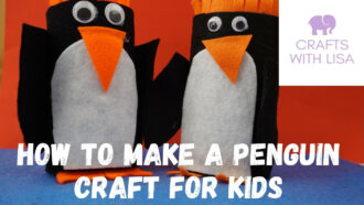How to Make A Penguin Craft For Kids With Felt (Toilet Roll Craft)
