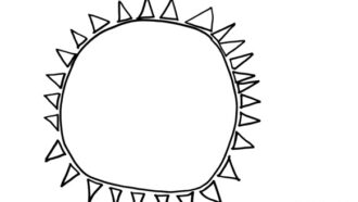 Sun Shape Coloring Page