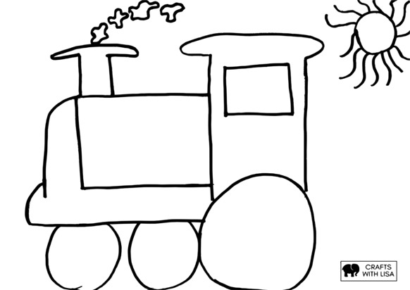 Retro steam red train on bridge sketch cartoon vector illustration  isolated. Retro steam train on bridge sketch cartoon | CanStock